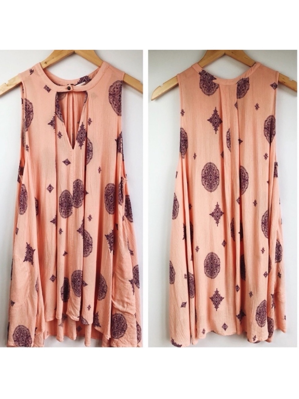 ✅ Free People Tree Swing Tunic Sleeveless Dress size XS - Picture 1 of 12